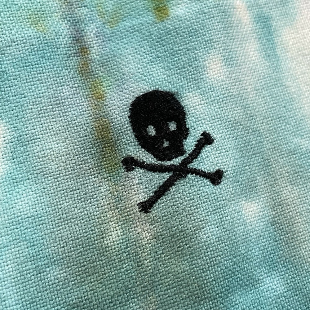 Ralph Lauren Shirt Mens Medium Skull Tie Dye RLPC Short Sleeve Button Down - Picture 5 of 12